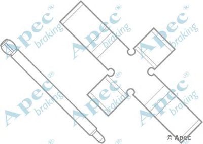 APEC BRAKING kit439 -  Комплектующие, тормозные колодки